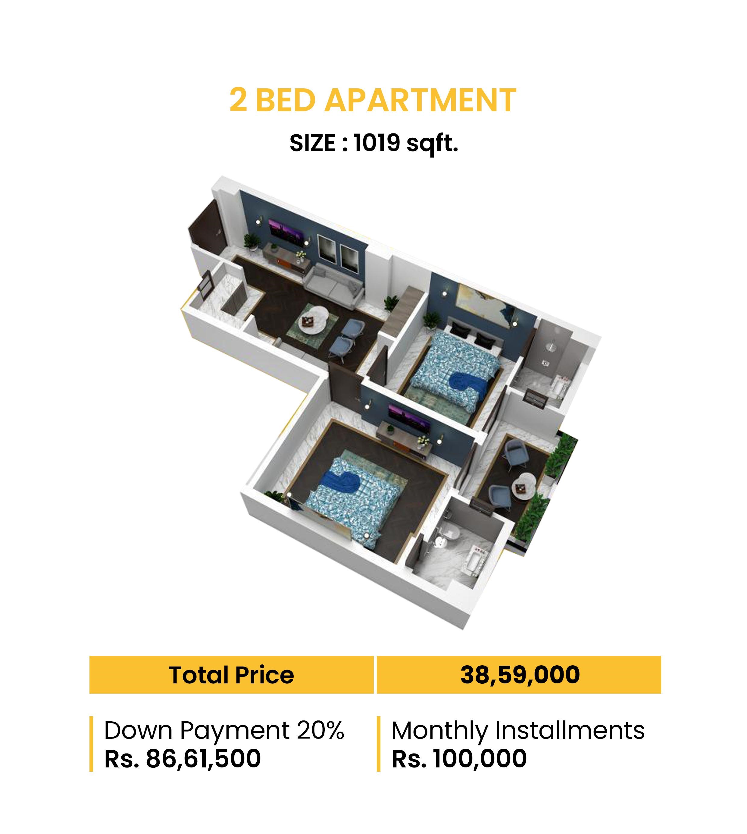 Tower B 2 Bedroom Apartment